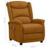 vidaXL Podnoszony fotel masujący, brązowy, obity mikrofibrą