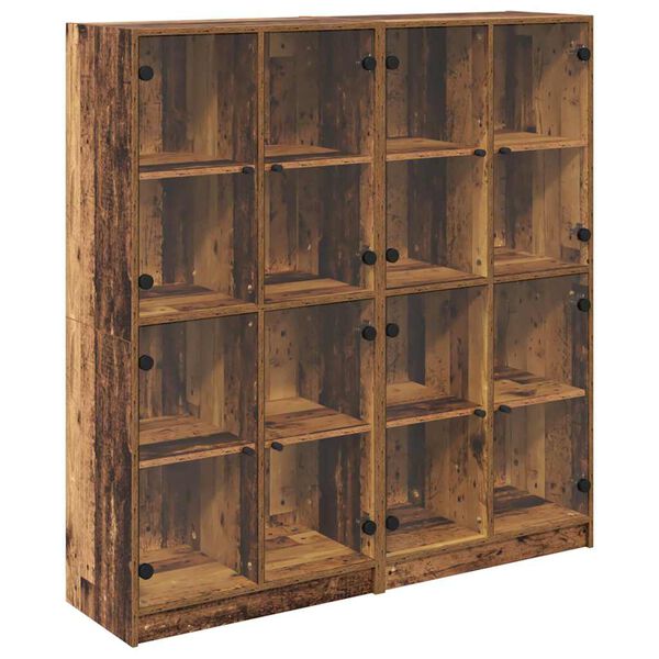 vidaXL Highboard 2 pcs Stare drewno 68 x 37 x 142 cm