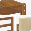 vidaXL Zestawy sof 10 pcs Naturalny i Beżowy Lite Drewno Akacji