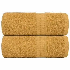 vidaXL Ręczniki, FROGN, 2 szt., złote, 30x30 cm, 360 g/m&sup2;