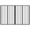 vidaXL Bramka dla psa 2 pcs Czarny 60 x 80 cm Stal Galwanizowana