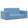 vidaXL 2-os. sofa dla dzieci, niebieska, miękki plusz