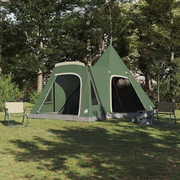 vidaXL Namiot Teepee z dachem Zielony 545 x 450 x 295 cm