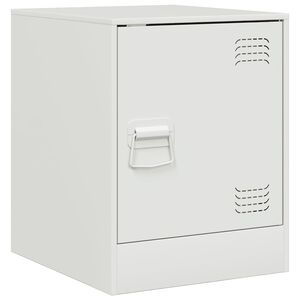 vidaXL Szafka nocna, biała, 34,5x39x44 cm, stal