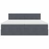 vidaXL Ł&oacute;żko z miejscem do przechowywania Ciemnoszary 100 x 200 cm