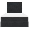 vidaXL Rama ł&oacute;żka otomana z materacami, czarna, 120x190 cm, aksamit