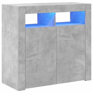 vidaXL Szafka z oświetleniem LED, szarość betonu, 80 x 35 x 75 cm