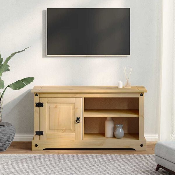 vidaXL Szafka pod TV Corona, 100x40x52 cm, lite drewno sosnowe