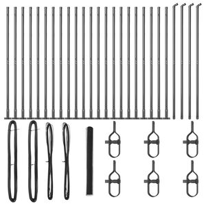 vidaXL Słupek ogrodzeniowy. Szary