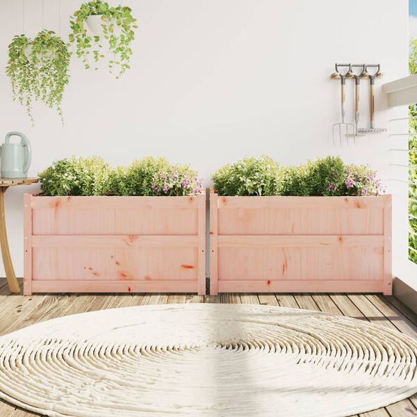 vidaXL Donice ogrodowe, 2 szt., lite drewno daglezjowe