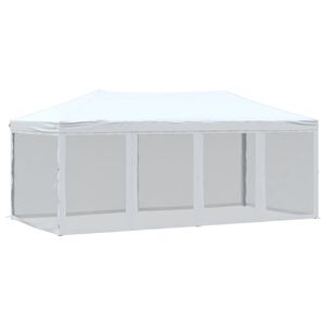 vidaXL Składany namiot imprezowy ze ściankami, biały, 3x6 m