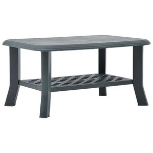 vidaXL Stolik kawowy, zielony, 90x60x46 cm, plastikowy