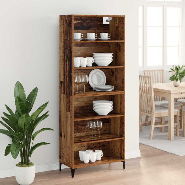 vidaXL Highboard Stare drewno 69,5 x 34 x 180 cm