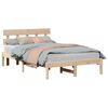 vidaXL Ramka ł&oacute;żka Brązowy 120 x 190 cm Lite drewno sosnowe