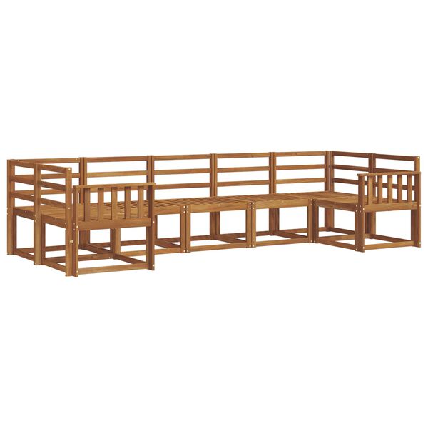 vidaXL Zestaw sof na zewnątrz 7 pcs Naturalny Lite Drewno Akacji