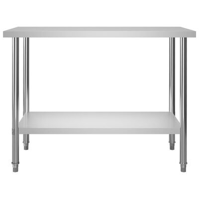 vidaXL Kuchenny stół roboczy, 120x60x85 cm, stal nierdzewna