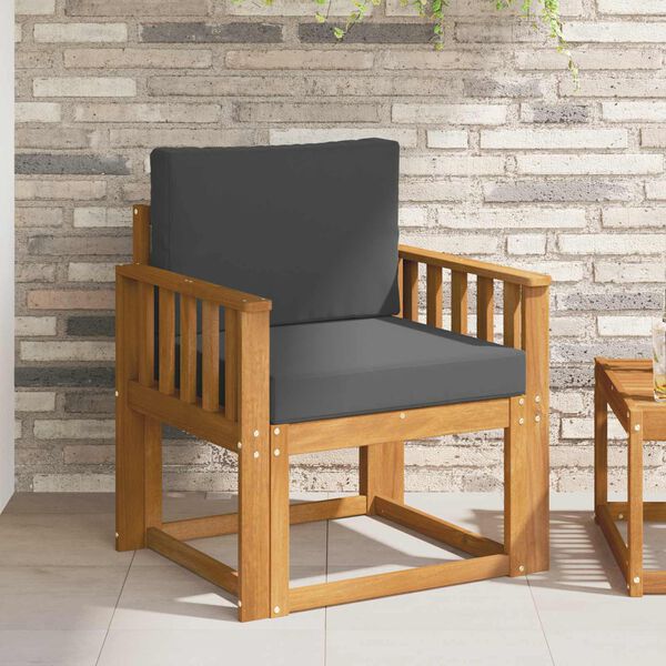 vidaXL Sofa na zewnątrz Lite drewno akacjowe i poliester Naturalny