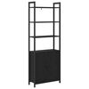 vidaXL Szafka na książki 6 poziom&oacute;w 60 x 24 x 161 cm Czarny Dąb
