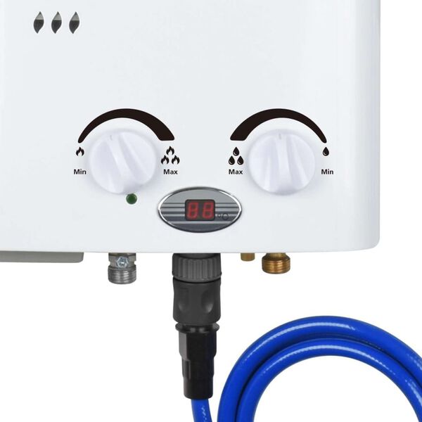 Qlima Przenośny, gazowy podgrzewacz wody, biały, PGWH 1010