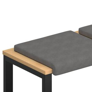 vidaXL Poduszka na ławkę 2 szt. Mikrofibra ciemnoszary Głębokość 35 cm