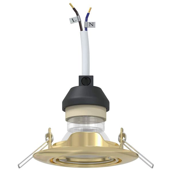 vidaXL Reflektor 24 pcs złoty 9 x 9 x 2.5 cm Metal