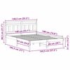 vidaXL Ramka ł&oacute;żka Brązowy 140 x 190 cm Lite drewno sosnowe