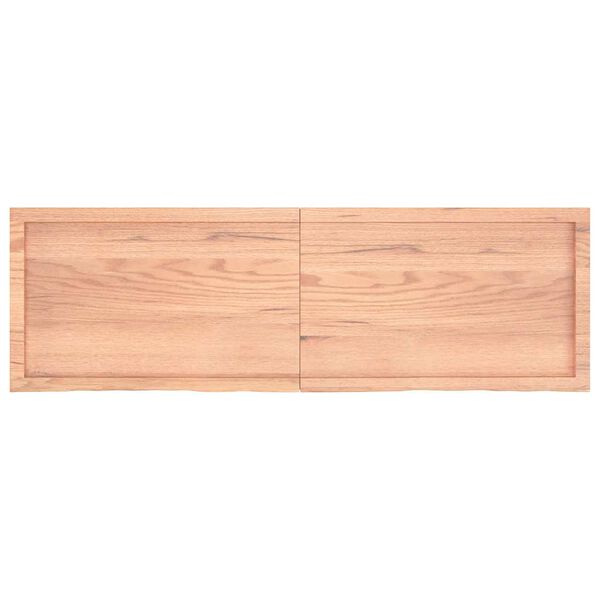 vidaXL Blat do łazienki, jasnobrązowy, 160x50x(2-6) cm, lite drewno