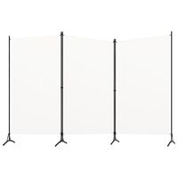 vidaXL Parawan 3-panelowy, biały, 260 x 180 cm, tkanina