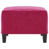 vidaXL Podnóżek, czerwone wino, 70x55x41 cm, aksamit