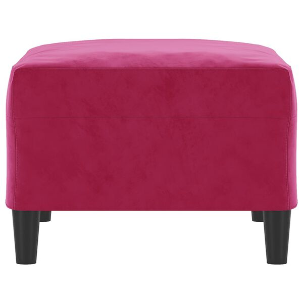 vidaXL Podnóżek, czerwone wino, 70x55x41 cm, aksamit