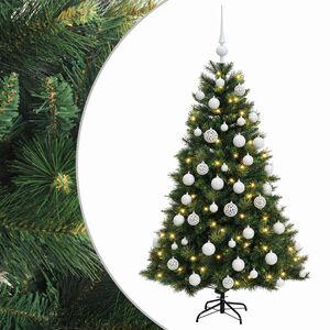 vidaXL Sztuczna choinka z bombką 120 cm 150 LED Ciepła biel