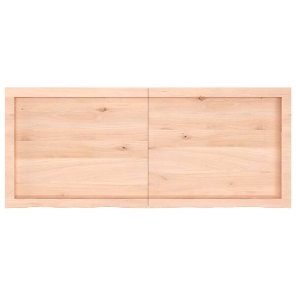 vidaXL Blat do łazienki, 120x50x(2-6) cm, surowe, lite drewno