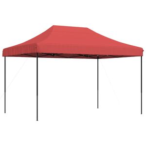 vidaXL Składany namiot imprezowy typu pop-up, burgund, 410x279x315 cm