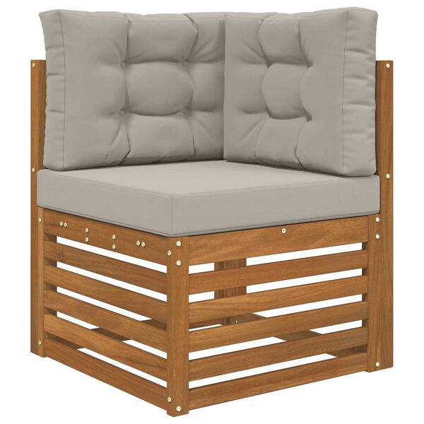 vidaXL Poduszka do sofy na zewnątrz 3 pcs Szary Poliester