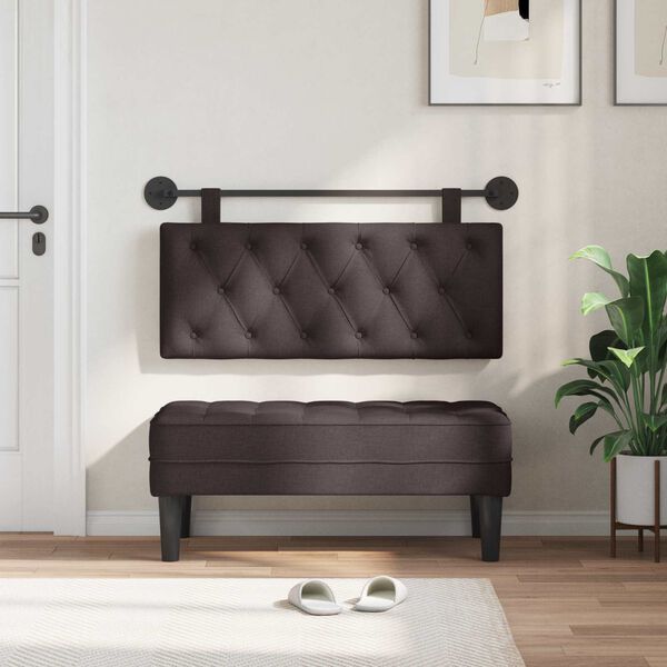 vidaXL Wisząca Głowa Ciemny brąz 110 x 55 x 7 cm tkanina