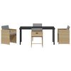 vidaXL Zestaw do jadalni w ogrodzie z poduszką 5 pcs Beżowy polirattan