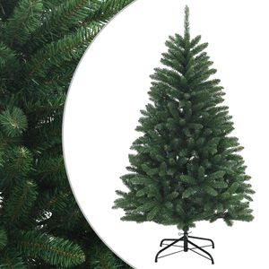 vidaXL Sztuczna choinka z zawiasami 180 cm PVC Średnia zieleń