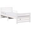 vidaXL Ramka ł&oacute;żka z materacem Biały 80 x 200 cm Lite drewno sosnowe