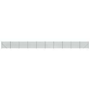 vidaXL Ogrodzenie z siatki, ze stopami słupk&oacute;w, zielone, 1,6x25 m