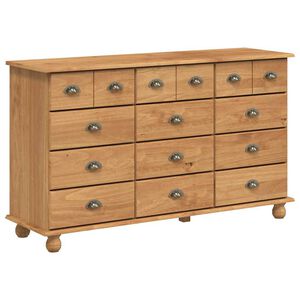 vidaXL Komoda ASKIM Brązowy 79 x 40 x 133,5 cm Lite drewno sosnowe