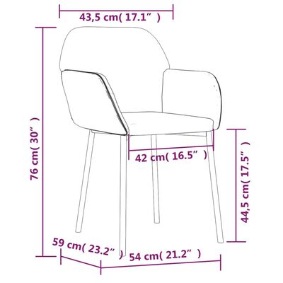 vidaXL Krzesła stołowe, 2 szt., kremowe, obite aksamitem
