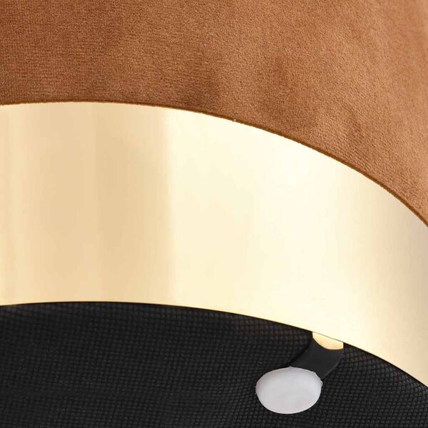 vidaXL Stołek, brązowo-złoty, aksamit 28 x 36 cm