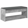 vidaXL Ławka w przedpokoju z poduszką Betonowy Szary 103 x 38 x 45 cm