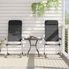 vidaXL Składane krzesła turystyczne, 2 szt., czarne, aluminiowe