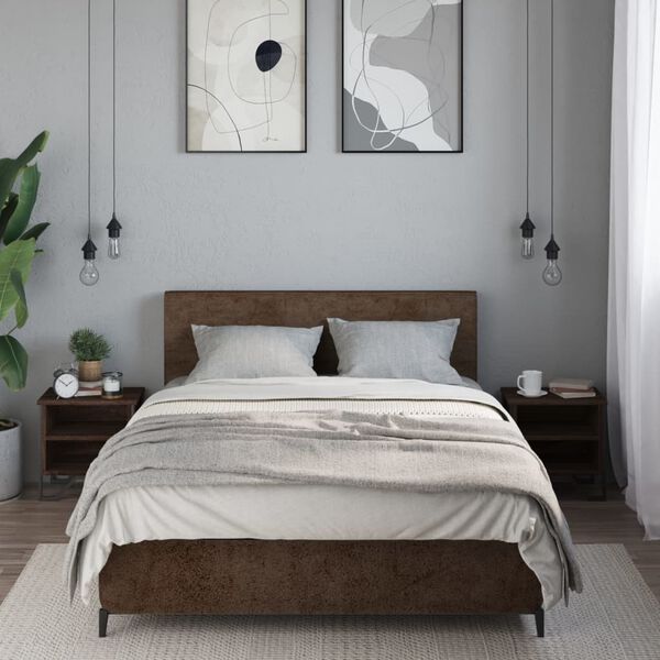 vidaXL Szafki nocne, brązowy dąb, 2 szt., 40x30x40 cm