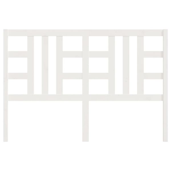 vidaXL Wezgłowie łóżka, białe, 126x4x100 cm, lite drewno sosnowe