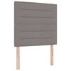 vidaXL Ł&oacute;żko z sprężyną LED Ciemnoszary 90 x 190 cm tkanina