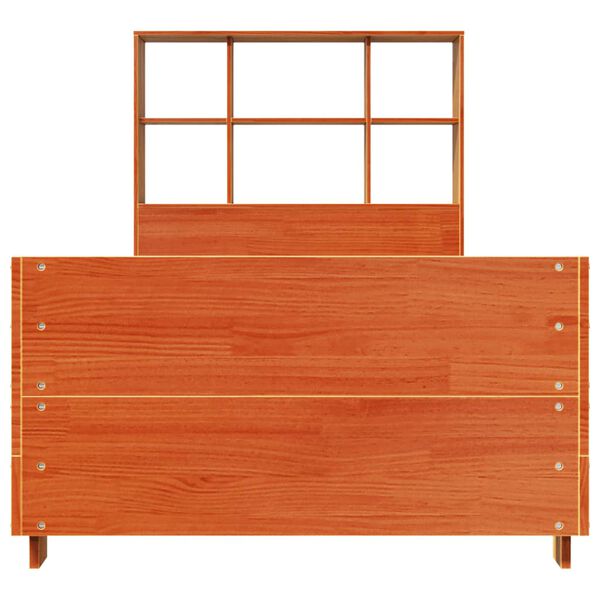 vidaXL Rama ł&oacute;żka bez materaca, woskowy brąz, 100x200 cm, lita sosna