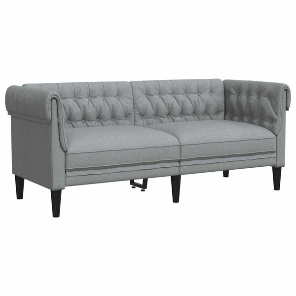 vidaXL Sofa Jasnoszary 182,5 x 74,5 x 74,5 cm Poliester