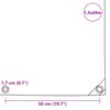 vidaXL Plandeka 650 g/m², 1,5 x 20 m, szara